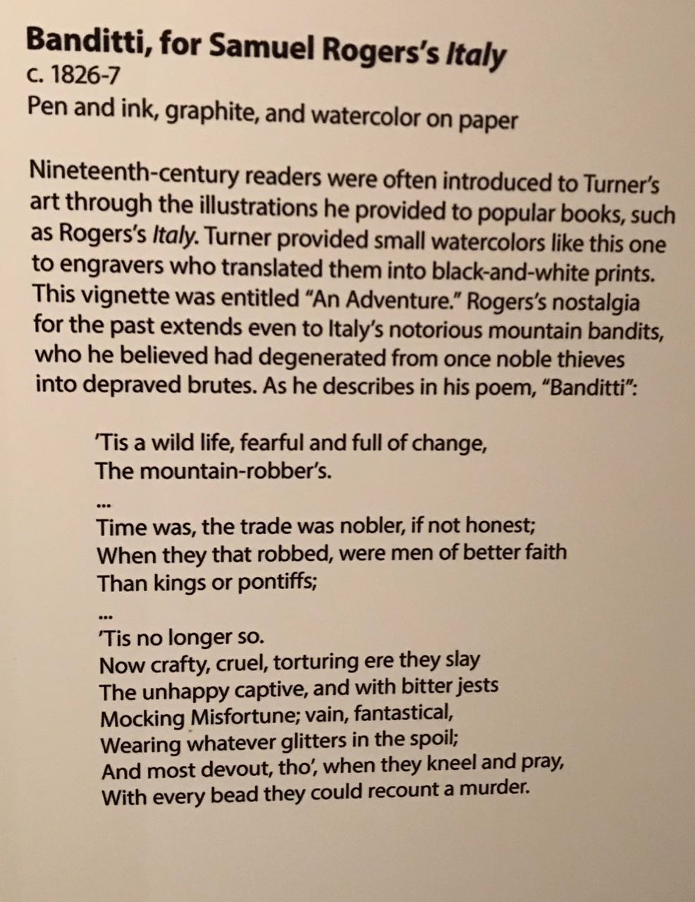 Turner13b_Blurb:Banditti,ForSamuelRogers'sItaly1826-7